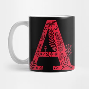 Letter A red Mug